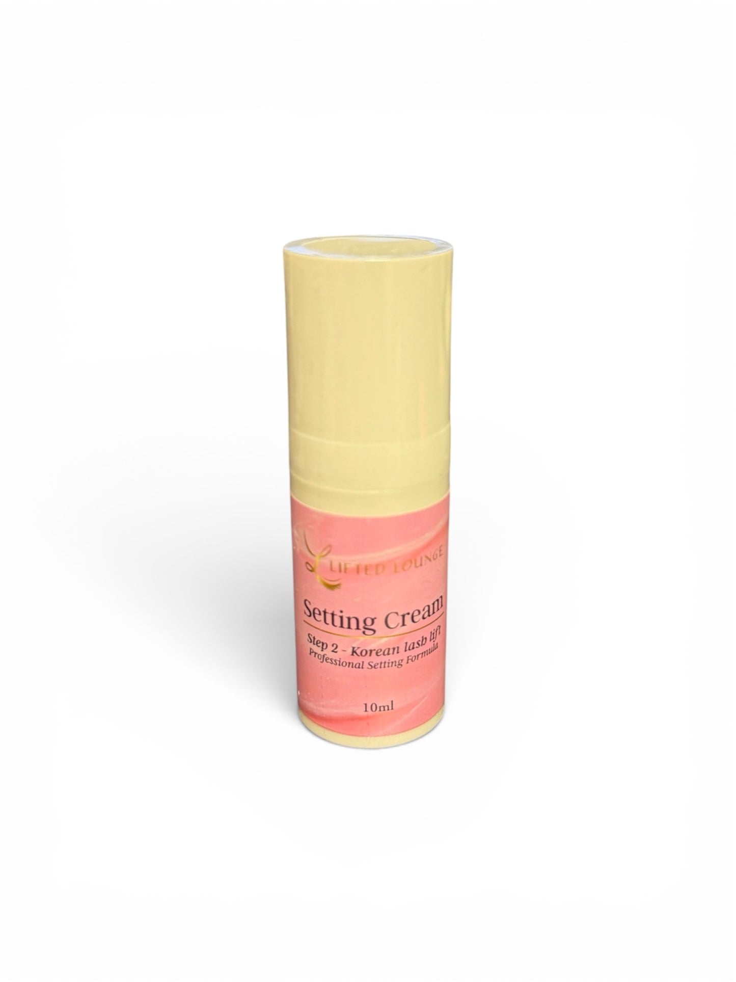 Lifted Lounge Perm Solution Step 2 – Setting Cream pink airless bottle 10g for Korean lash lift lash perm setting