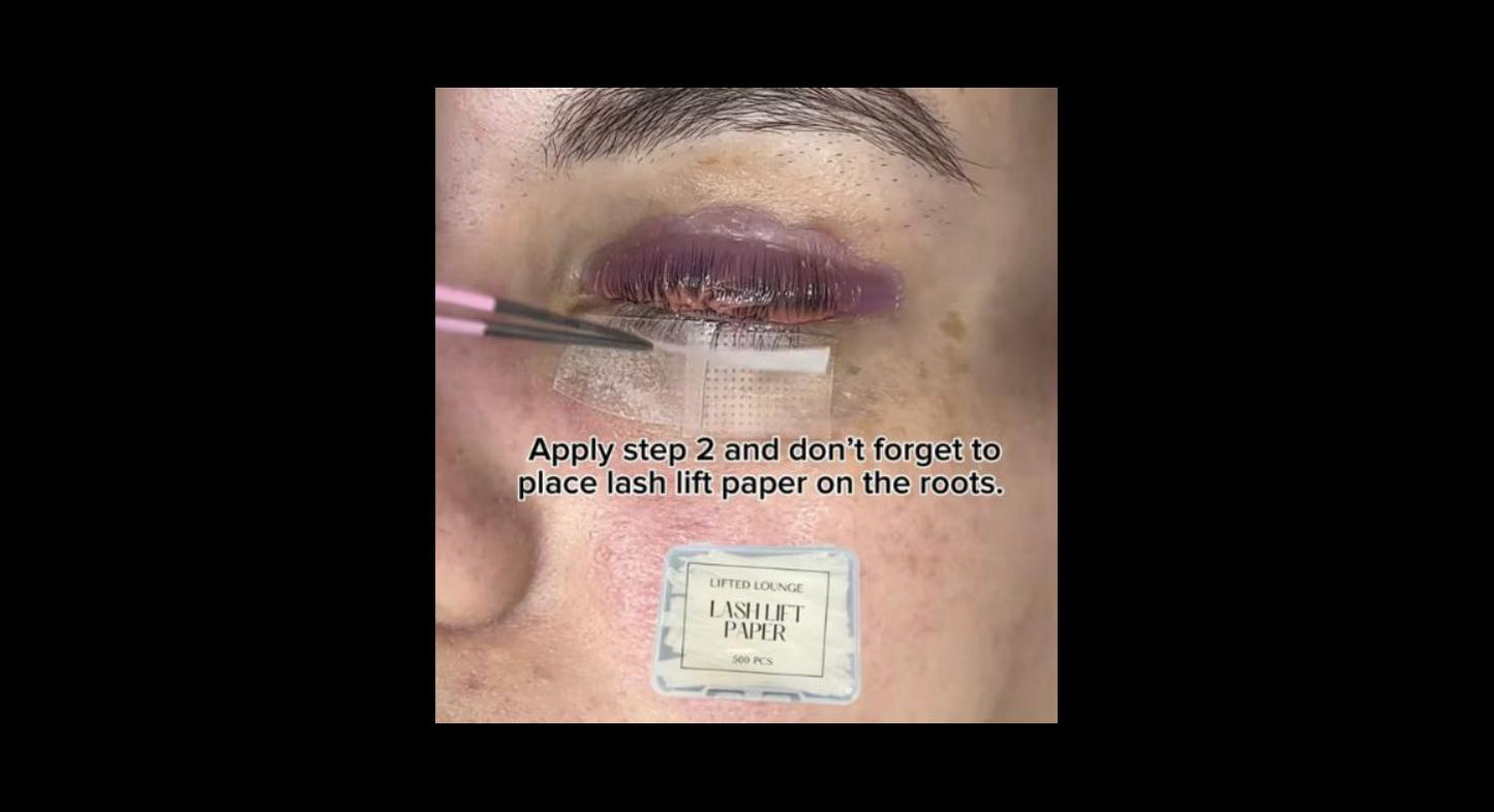 Lash lift paper - size comparison - by Lifted Lounge